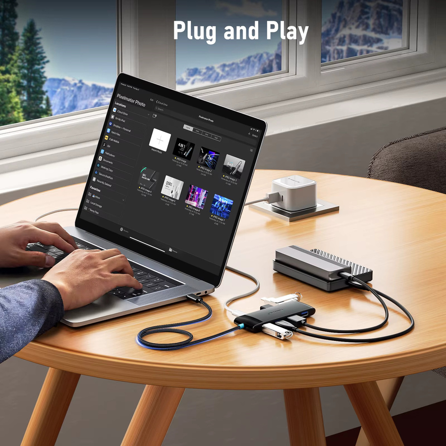 LEMORELE 8-in-1 Typ-C USB-Hub Dockingstation mit 10Gbps USB-A 3.2 für Laptop, PC und MacBook - Bild 4