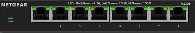Netgear MS308 Netzwerk Switch 2.5 GbE in Schwarz - Bild 1