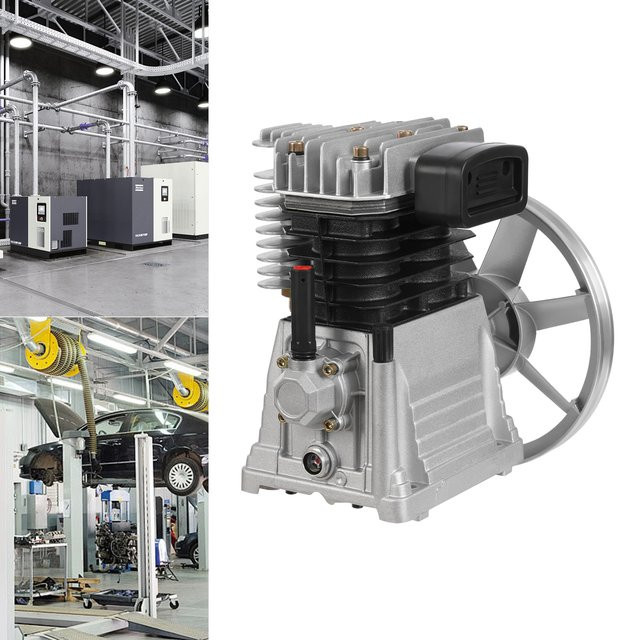 Bymaocar Luftkompressor-Pumpenkopf 2065-3HP in Silber und Schwarz mit 250L/min, 0,8MPa Nennleistung und 1,0MPa Maximaldruck - Bild 1