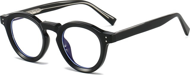 Korrektionsbrille Runde, TR90, Vollrand, Herren, Multicolour, Black - Bild 1