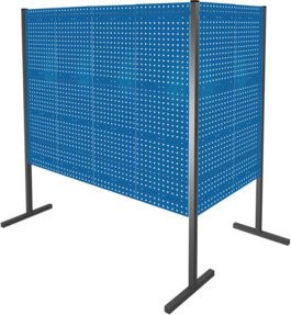 Kappes Trennwand RasterPlan Doppelfeld 90 Grad mit Lochplatten, Farbe: Blau (RAL 5010), Breite: 1000 mm, Höhe: 1500 mm, Tiefe: 2000 mm - Bild 1