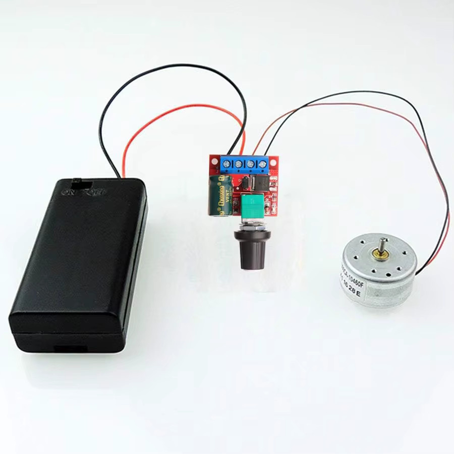 AOKIN Mini DC Motor PWM Drehzahlregler zur Geschwindigkeitssteuerung, 5V-35V 5A, variabel für 6V 12V 24V, Multicolor - Bild 6