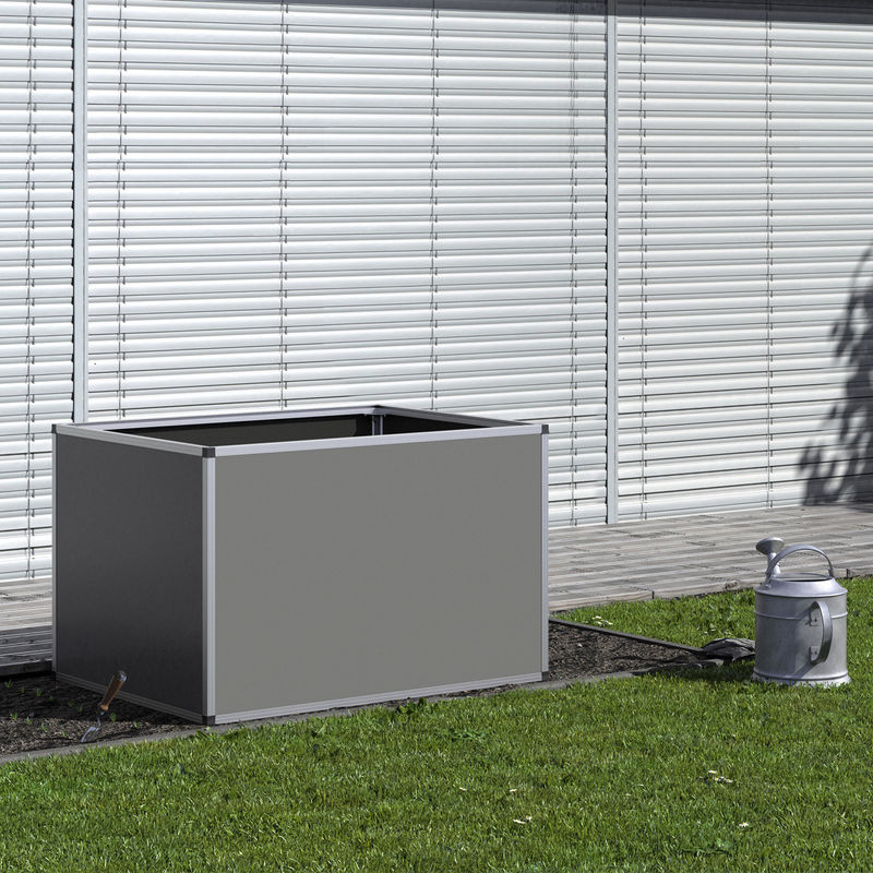 KGT Aluminium-Hochbeet für den Garten in Anthrazit, Schwarz oder Silber, B/T/H: 121 x 77 x 79,4 cm - Bild 6