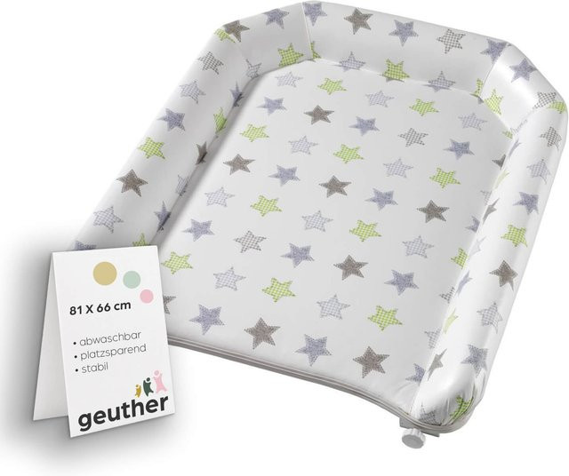 Geuther Wickelplatte für Kinderbett mit erhöhtem Rand im Stern-Design, Multicolour - Bild 1