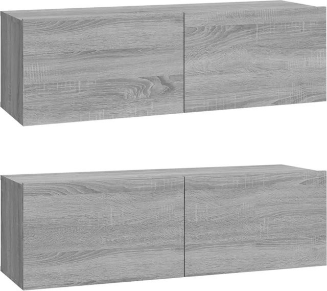 vidaXL 3-tlg. TV-Schrank-Set Grau Sonoma Holzwerkstoff Wandmontage für dein Wohnzimmer - Bild 1
