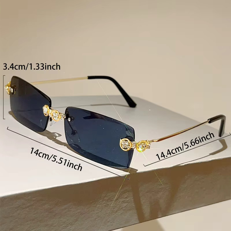 KAMMPT Sonnenbrille Rechteckig, randlos, Metall, Damen - Bild 3