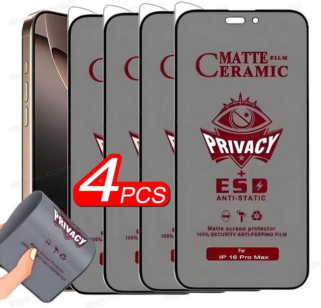 Matte Keramik Privatsphäre Screen Protector für Xiaomi Redmi 15C 14C Note 15 Pro 5G 14 13 12 11 10 9 8 13C 12C 11A 10C 10A 9T - Bild 1