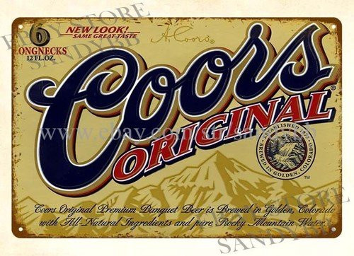 Metall-Blechschild Coors Bier Wandkunst für Küche und Café B: 20,0 cm, H: 14,0 cm, T: 1,0 cm - Bild 1