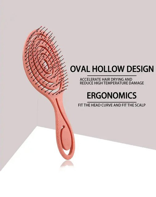 Haarbürste mit Nylonborsten zum Entwirren lockigen Haares, Unisex - Bild 1