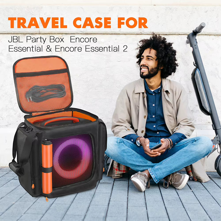 JBL Partybox Encore Essential Schutzhülle, tragbare doppelseitige Aufbewahrungstasche in Schwarz - Bild 2