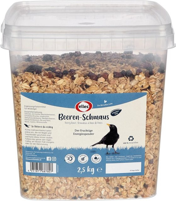 Elles Ergänzungsfutter Beeren-Schmaus für Wildvögel, 2,5 kg - Bild 1