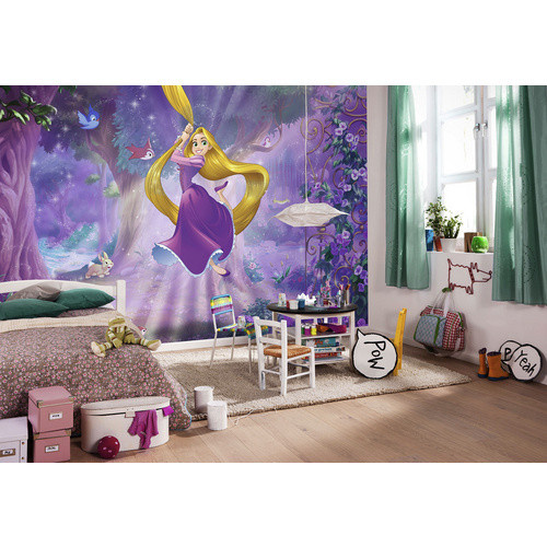 KOMAR Papiertapete Disney Rapunzel in Lila und Bunt, Breite: 368 cm, Höhe: 254 cm - Bild 2