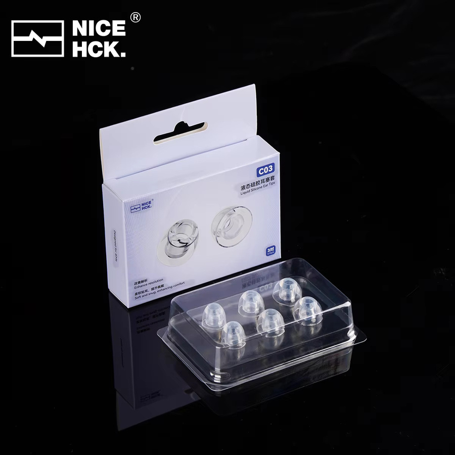 NICEHCK C03 In-Ear Ohrstöpsel aus klarem Flüssigsilikon zur Geräuschisolierung für IEMS, Transparent - Bild 2