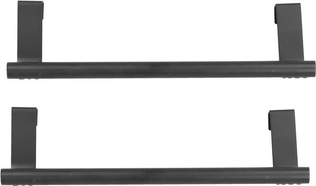 CosyHome Handtuchhalter 2er-Set Schwarz, hängbar und nagelfrei aus Edelstahl, Breite: 23 cm - Bild 1