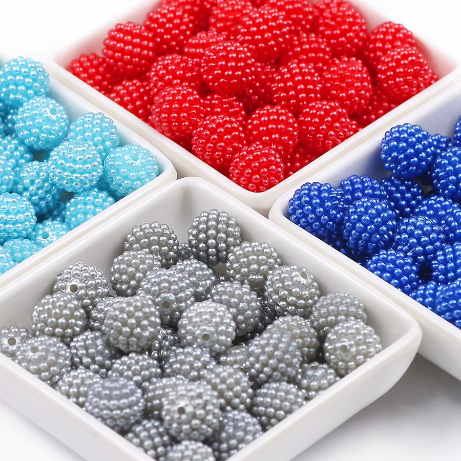 JHNBY Spacer Perlen, Acryl, Bayberry, Imitation Perle, 10mm, 12mm - Bild 1