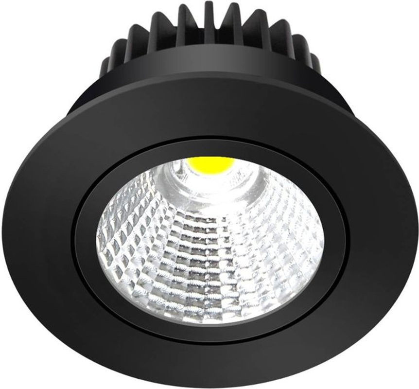 Arcchio Hochvolt Einbaustrahler zarik aus Aluminium mit LED in Schwarz und warmweißem Licht - Bild 1