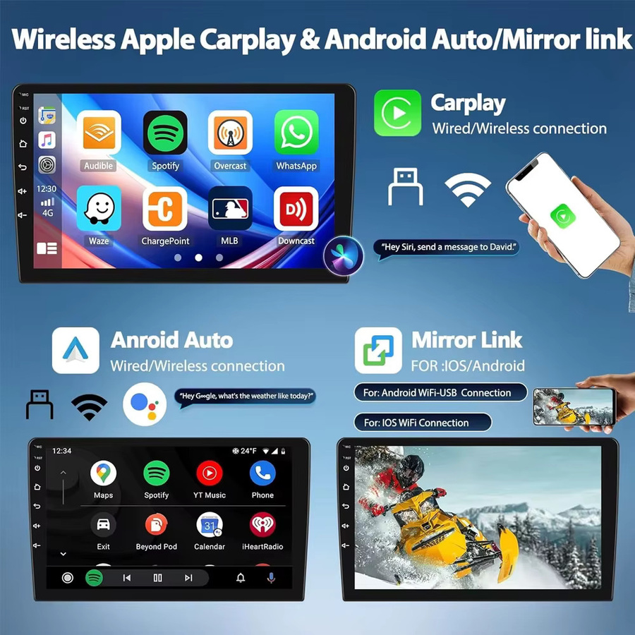 TIEYEZ Android 15 Auto-Multimedia-Player für Mercedes Benz C-Klasse W204 S204 (2006–2011) mit Navigation, GPS und Carplay, 8 GB RAM + 128 GB Speicher, Schwarz - Bild 2