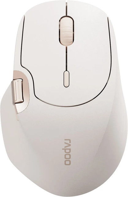 Rapoo Kabellose Multi-Mode-Maus MT560 mit Bluetooth in Braun und Weiß - Bild 1
