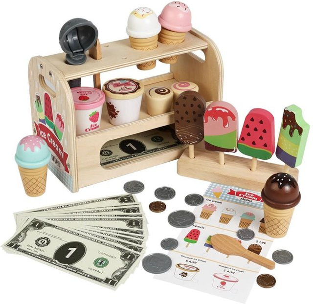 Bai Fen Bai Toys Holz-Eiscreme-Theke Spielset, ab 3 Jahre - Bild 1