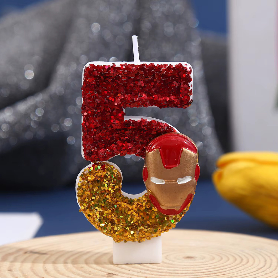 Hasbro Marvel Iron Man Digitale Kerzen Kuchendekoration für Kindergeburtstage in Multicolour - Bild 3