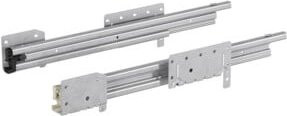 Hettich Beistelltower-Auszugführung Quadro Duplex 45 Überauszug aus Stahl in Silber - Bild 1