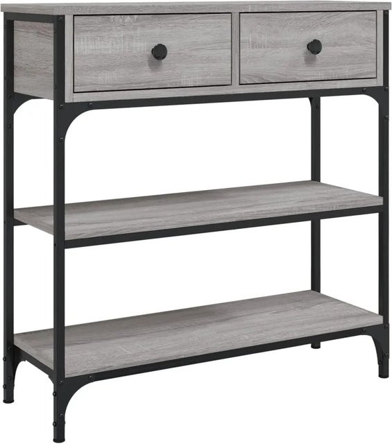vidaXL Konsolentisch in Grau Sonoma aus Holzwerkstoff und Metall, B/T/H: 72,5 x 25 x 75 cm - Bild 1