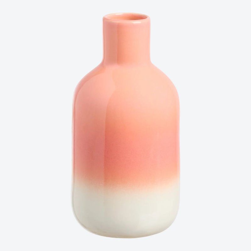 Moderne Porzellanvase von NKD in Rosa und Mehrfarbig, flaschenförmig, Höhe: 23,4 cm, Durchmesser: 12 cm - Bild 2