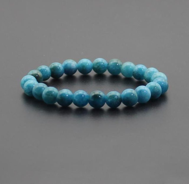 STEL ORA Armband, Blauer Apatit, Quarz, 8mm, Schwarz, Unisex - Bild 1
