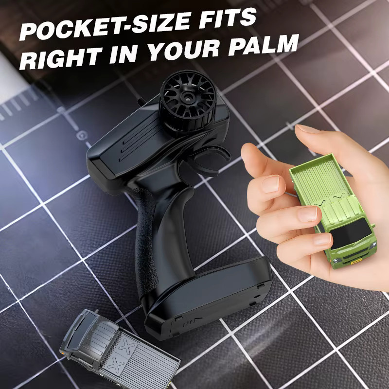 JIKEFUN Rennwagen, ferngesteuertes Modell, 1:64, mit LED-Lichtern - Bild 6