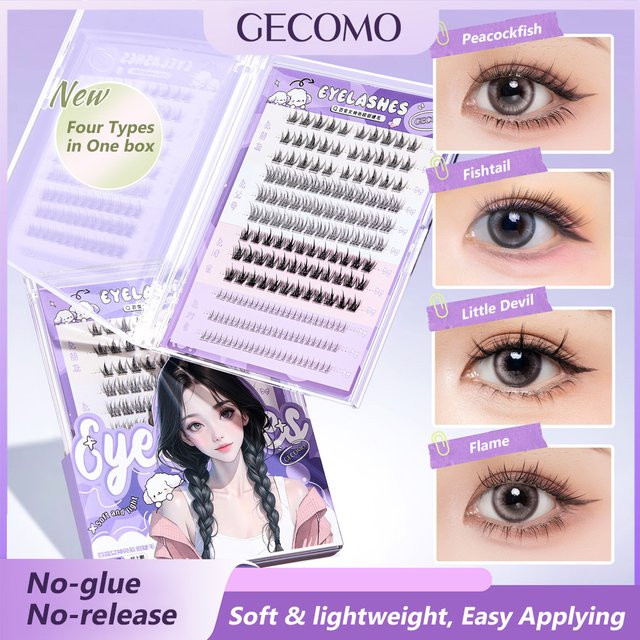 GECOMO Kunstwimpern, C-Curl, natürlich, Unisex - Bild 1