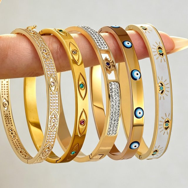 ZAKOL Armbänder Edelstahl, Gold, Zirkonia, Unisex - Bild 1