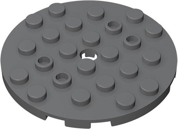 ixBricks Bausteine Platte Rund 6x6 Mit Löchern 10-teiliges Set - Bild 1