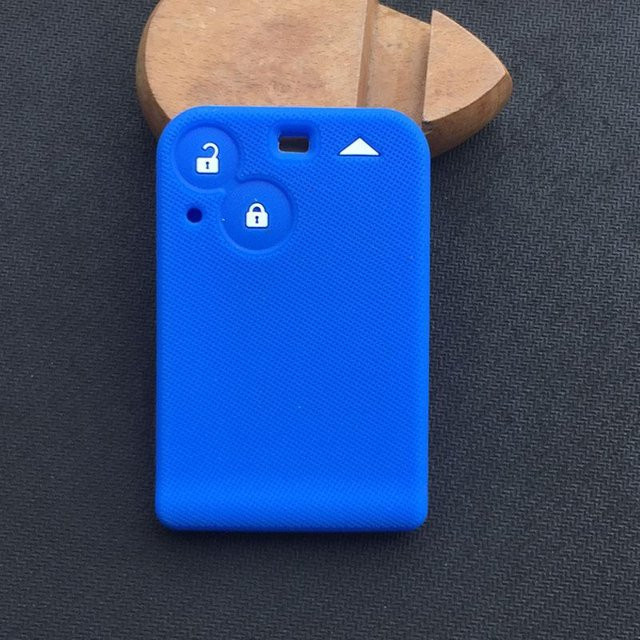 Silikon Schlüsselhülle für Renault Laguna Espace Vel-Satis Smart Key Card in Blau - Bild 1