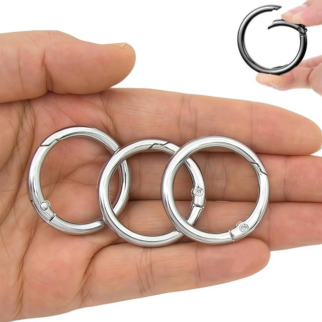 Yuchains Feder-O-Ringe, Metall, Runde Clips, Unisex - Bild 1