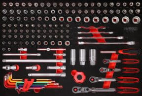 KS Tools Steckschlüssel-Satz 140-teilig mit 1/4" und 3/8" Antrieb in Schaumstoffeinlage, multicolor - Bild 1