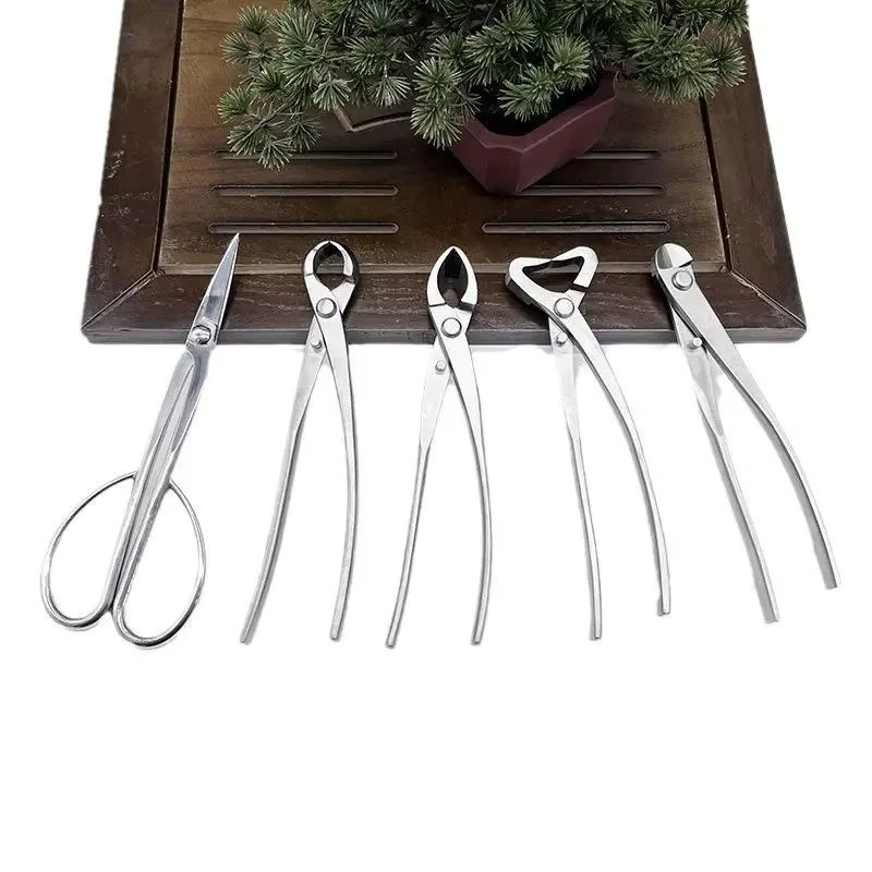 Bonsai Gestaltung Werkzeug aus Carbonstahl in Silber, Zweigschere und Cutter zur Baumpflege, Länge: 21 cm - Bild 3