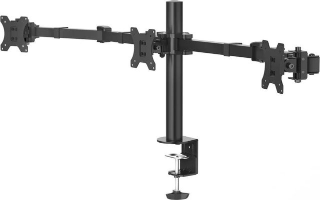Hama Fullmotion Monitorhalterung für 3 Monitore, schwarz, höhenverstellbar und schwenkbar für 13 bis 27 Zoll - Bild 1