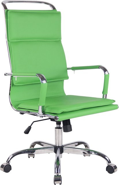 TPFLiving Bürostuhl Beta in Grün aus Kunstleder mit Armlehnen und Rollen, B/T/H: 58 x 63 x 115 cm - Bild 1