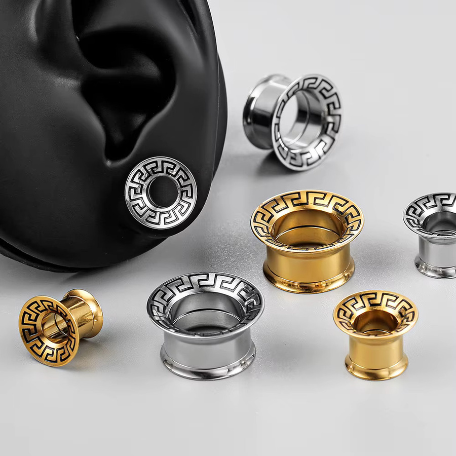Casvort Ohr Tunnel Plugs, Edelstahl, Unisex, Punk - Bild 3