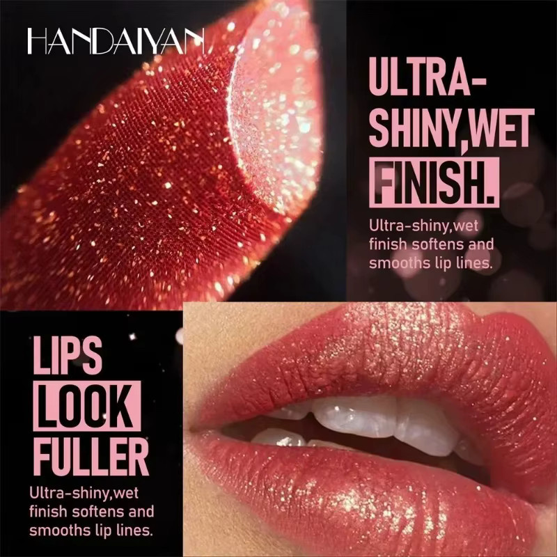 Lippenstift, violett, metallisch, Glitzer, perlmuttartig - Bild 3