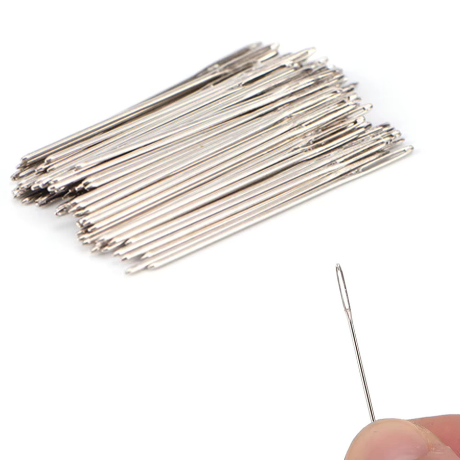 100 Stück goldene Metall-Nähnadeln für Handarbeit und Kreuzstich - Bild 1