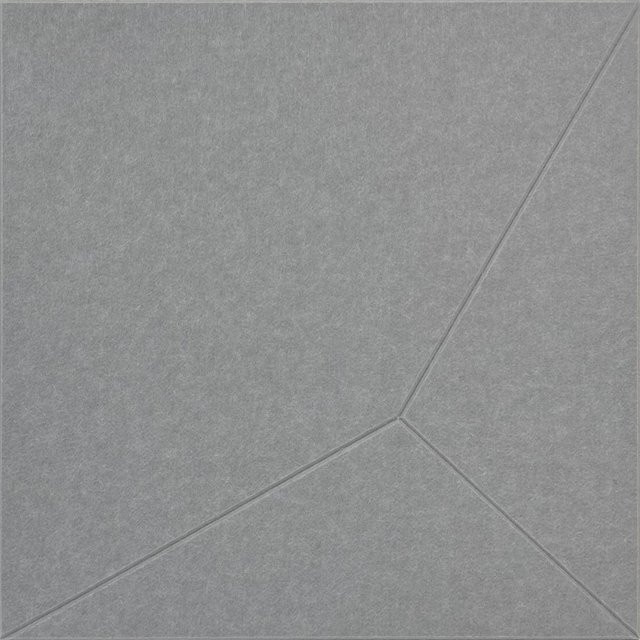 Jangal Wandpaneel Modular Wall Geometric aus Filz in Platin-Grau B/H: 52 x 52 cm - Bild 1