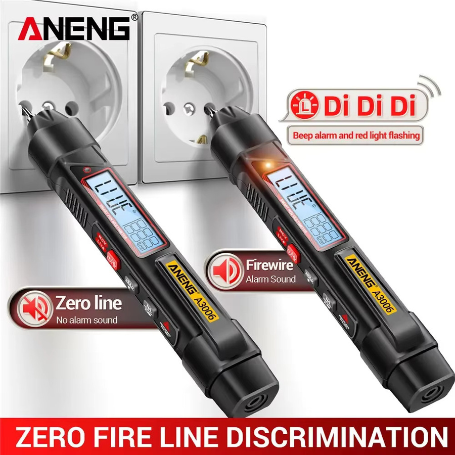 ANENG A3006 Mini-Stift-Multimeter Digital in Schwarz mit 4000 Zählern für AC/DC-Spannung, Ohm, Dioden, Kapazität und Hz - Bild 3