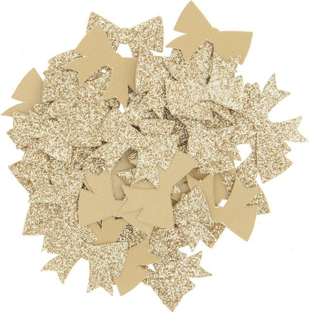 Rico Design Streudekoration Schleifen in Gold mit Glitzer für Hochzeit und Geburtstagsfeier