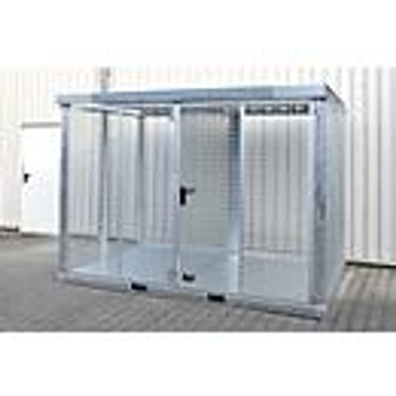 Bauer Südlohn Gasflaschen-Container GFC-E/T M5 aus Stahl, silber, L 313,5 cm x B 217 cm x H 226 cm - Bild 3