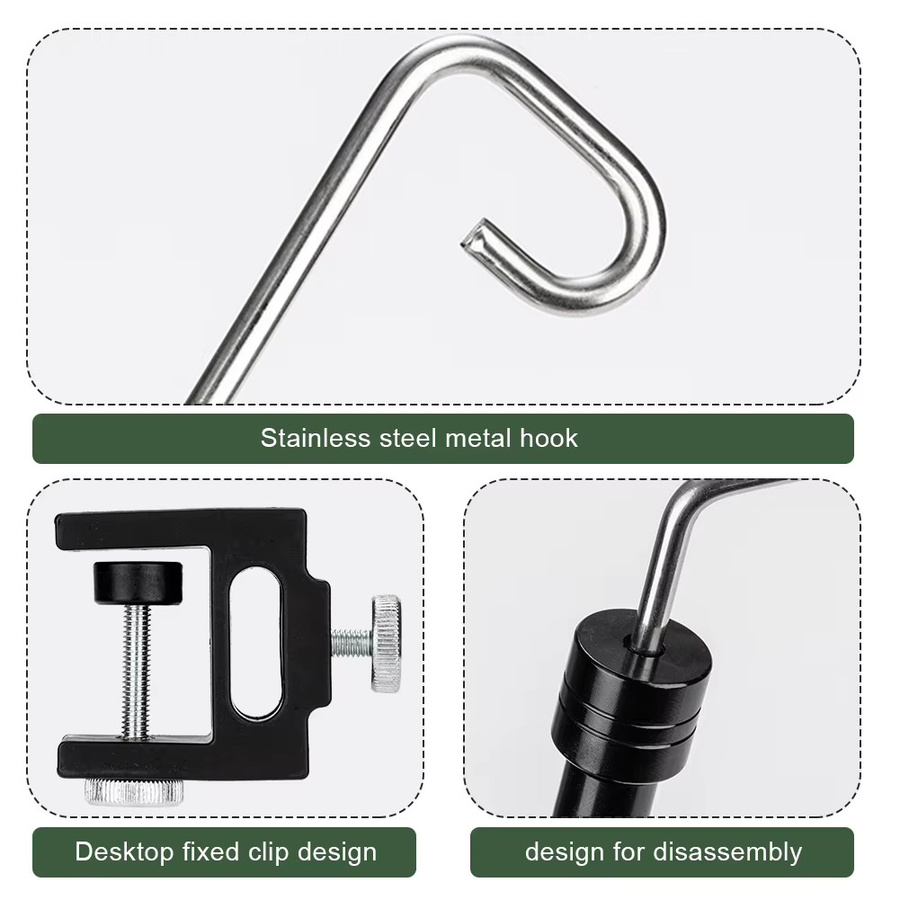 Multifunktionaler Camping Lichthalter aus Aluminiumlegierung für IGT-Tische in Silber - Bild 3