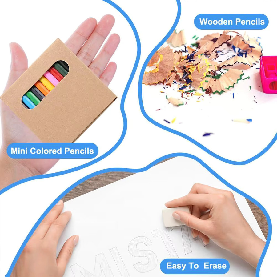 Kawaii Mini Buntstift Set aus Holz in Mehrfarbig für Kinder und Schule - Bild 4
