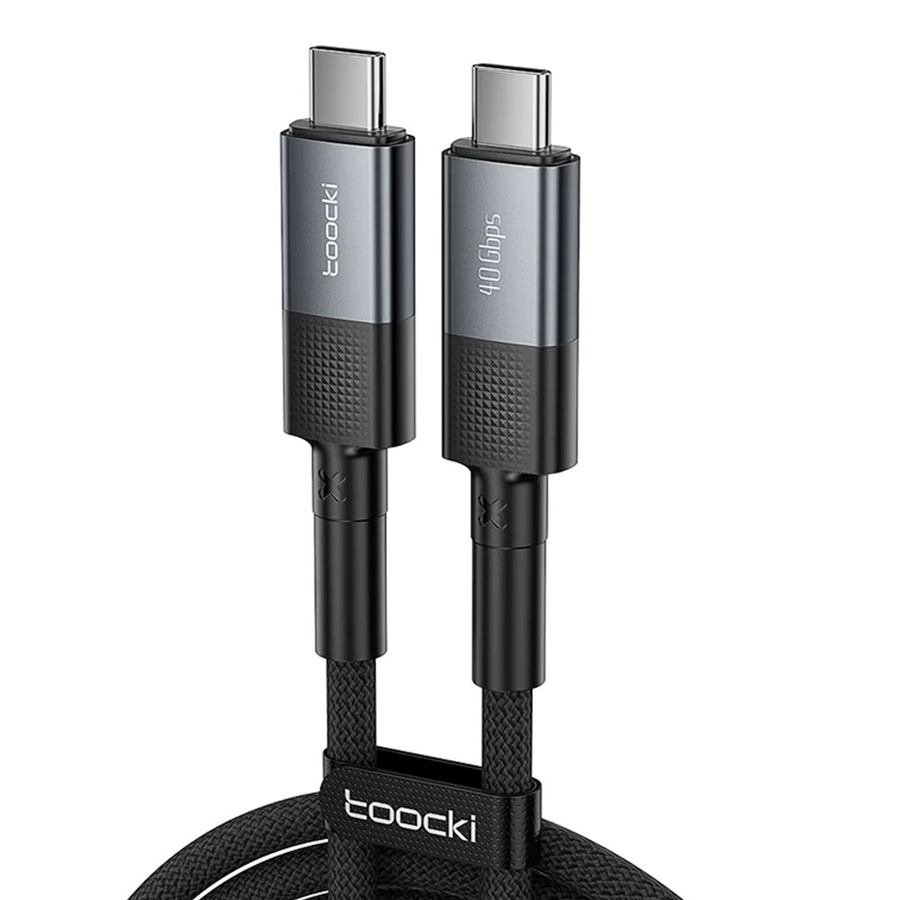 Toocki USB-C auf USB-C Kabel USB4.0 mit 60W/240W Schnellladefunktion und 8K@60Hz Datenübertragung in Schwarz - Bild 5