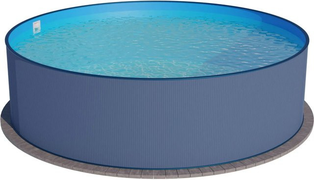 Summer Waves Stahlwandpool Rund, Anthrazit und Blau, Durchmesser: 300 cm, Höhe: 120 cm - Bild 1