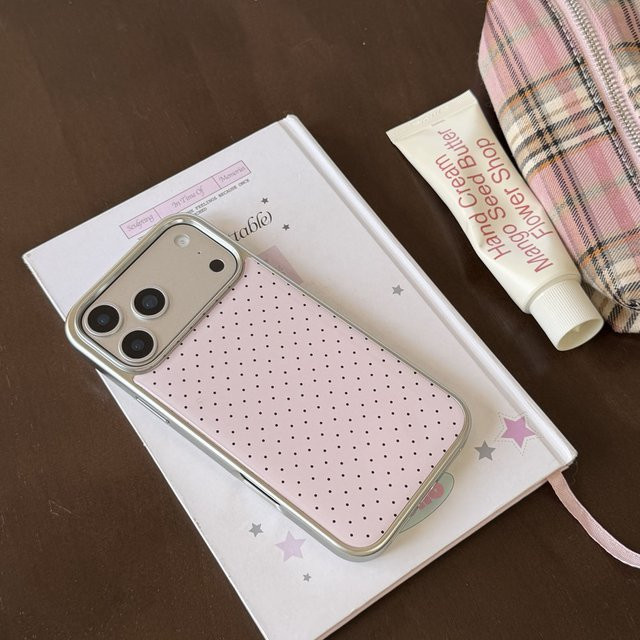 Potdemiel Koreanische Polka Dot Handyhülle für iPhone 17 16 15 14 13 12 11 Pro Max X XR Air Plus, Transparent, Weiche Rückseite - Bild 1